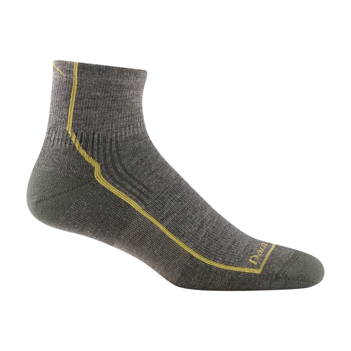 Darn Tough Mens Quarter Midweight Hiking Socks- Taupe