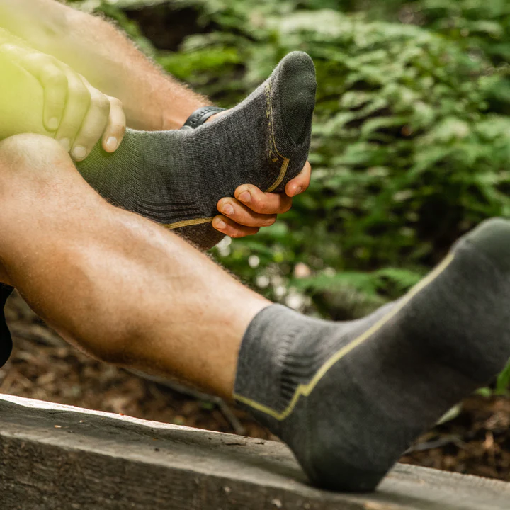 Darn Tough Mens Quarter Midweight Hiking Socks- Taupe