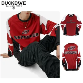 DUCKDIVE  |【 DUCKDIVE 】STAR RAGLAN MESH LONG SLEEVE RED