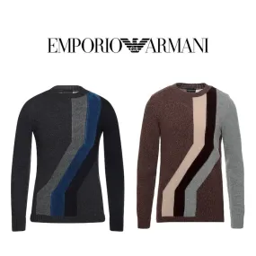 EMPORIO ARMANI  |Pullovers Long Sleeves Sweaters