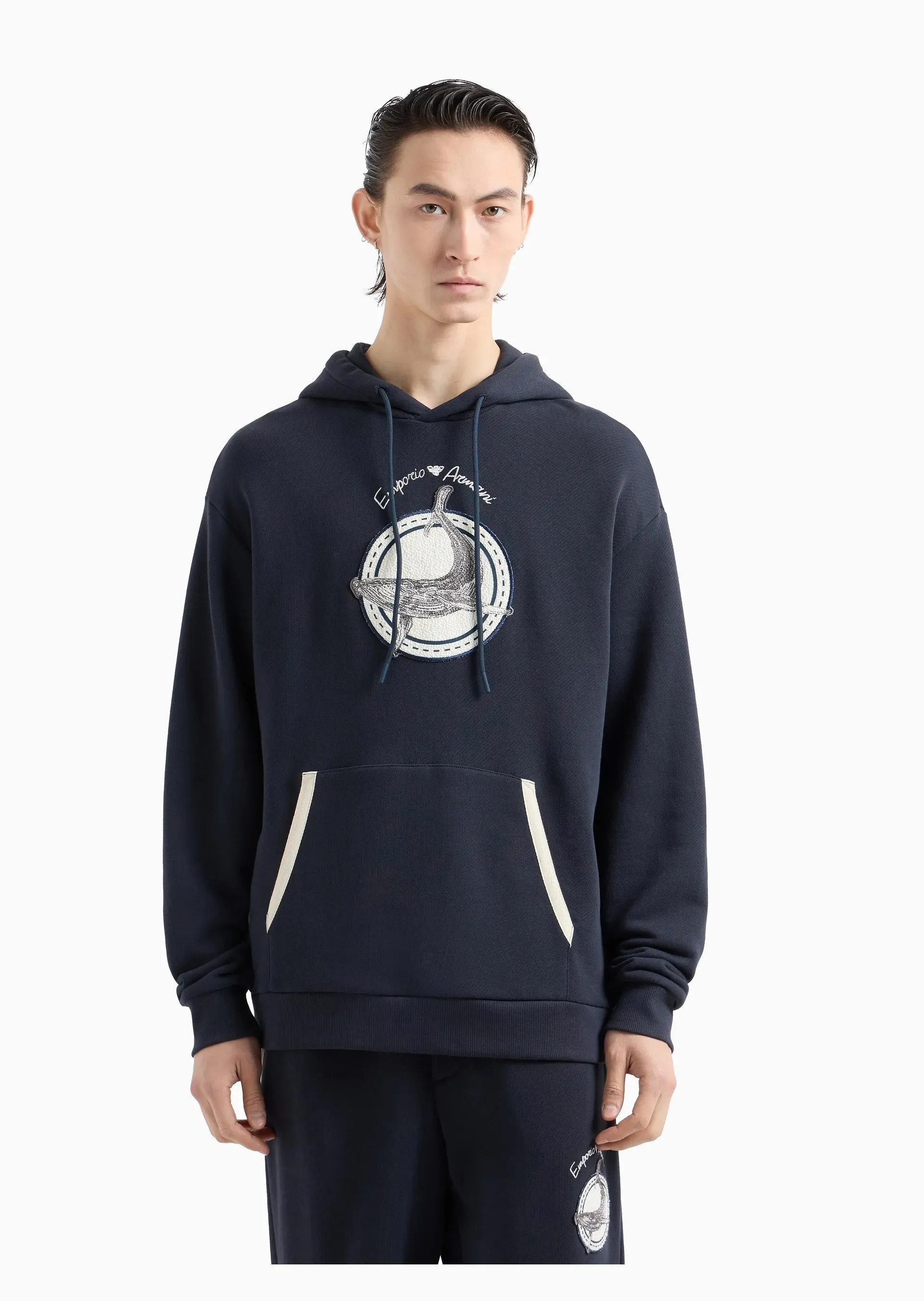 EMPORIO ARMANI  |Pullovers Street Style Long Sleeves Plain Hoodies