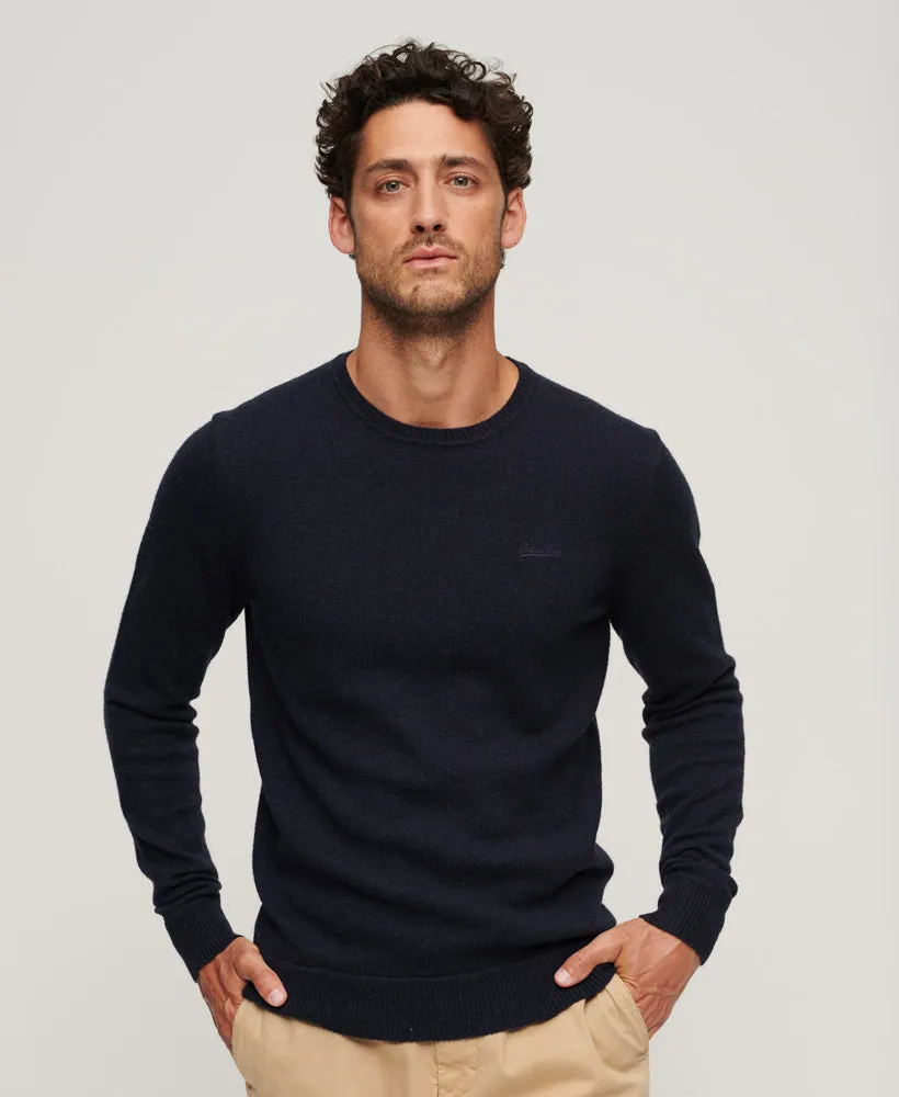 Essential Crew Jumper | Carbon Navy Marle