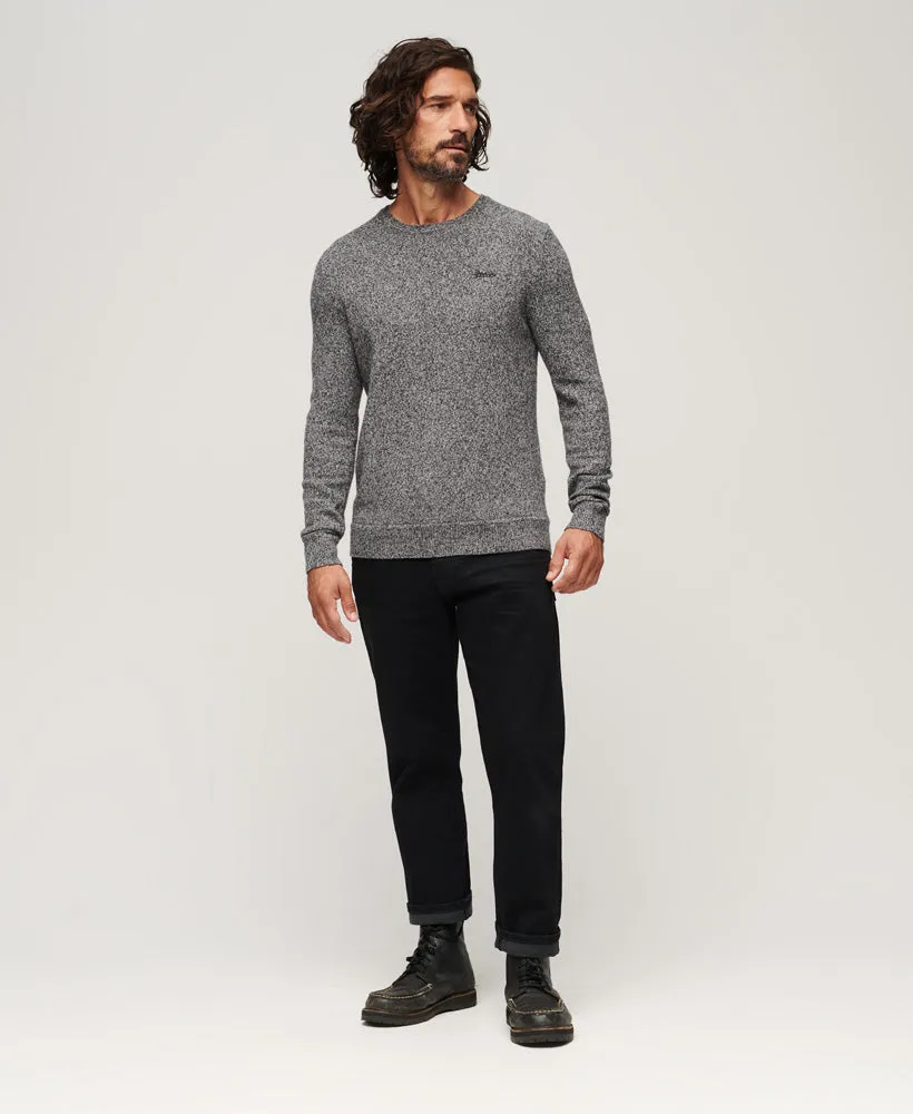 Essential Crew Jumper | Dark Charcoal Jaspe