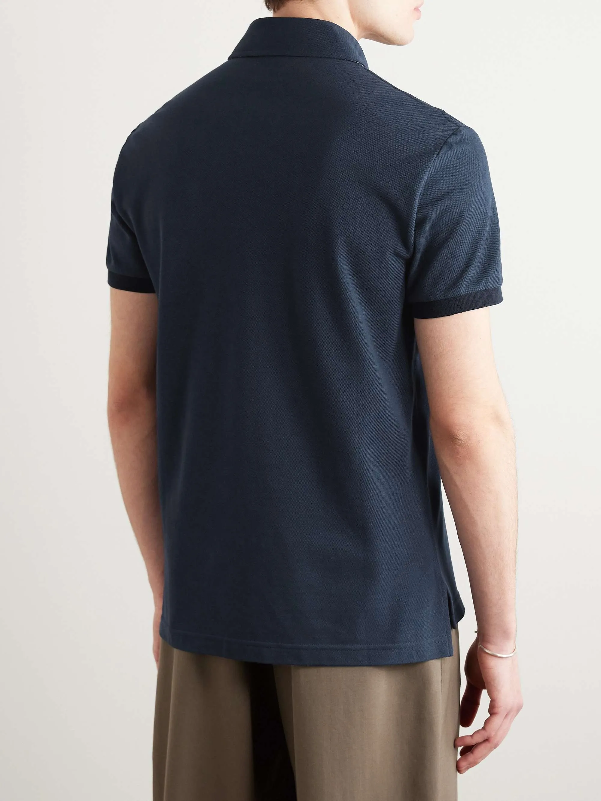 ETRO  |Pullovers Cotton Short Sleeves Logo Luxury Polos