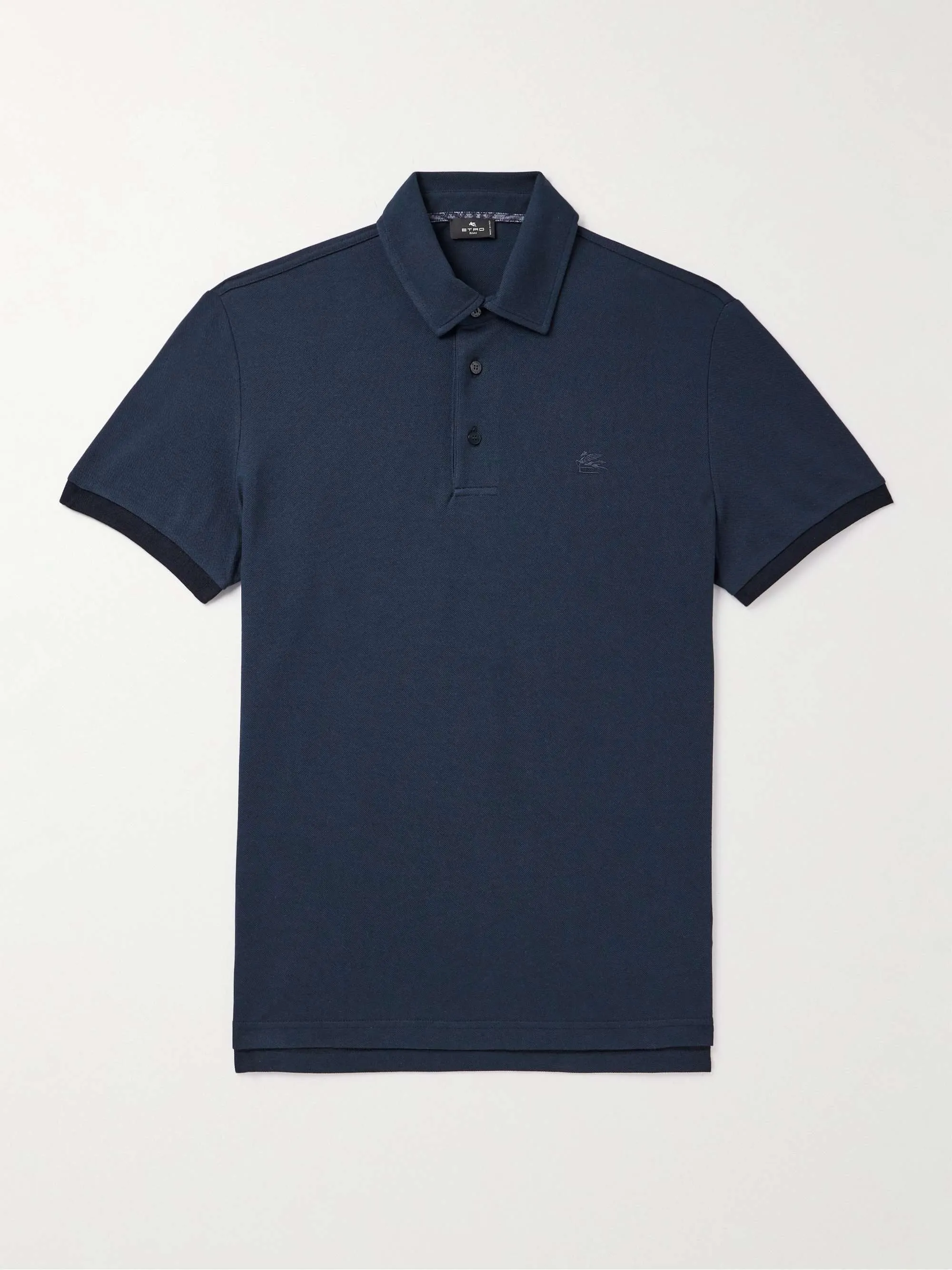 ETRO  |Pullovers Cotton Short Sleeves Logo Luxury Polos