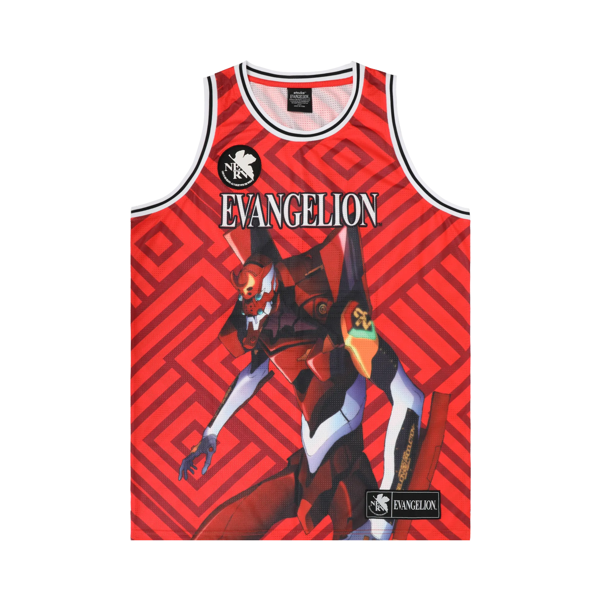 Eva Unit-02 Basketball Red Jersey