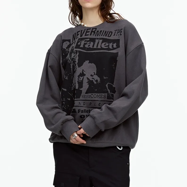 Fallett  |Unisex Street Style Long Sleeves Cotton Logo Sweatshirts