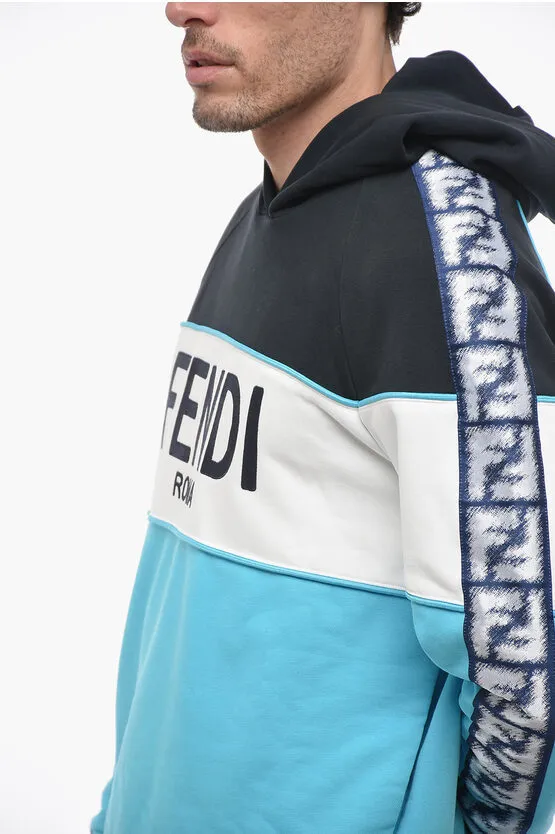 FENDI  |Pullovers Long Sleeves Plain Cotton Logo Luxury Hoodies