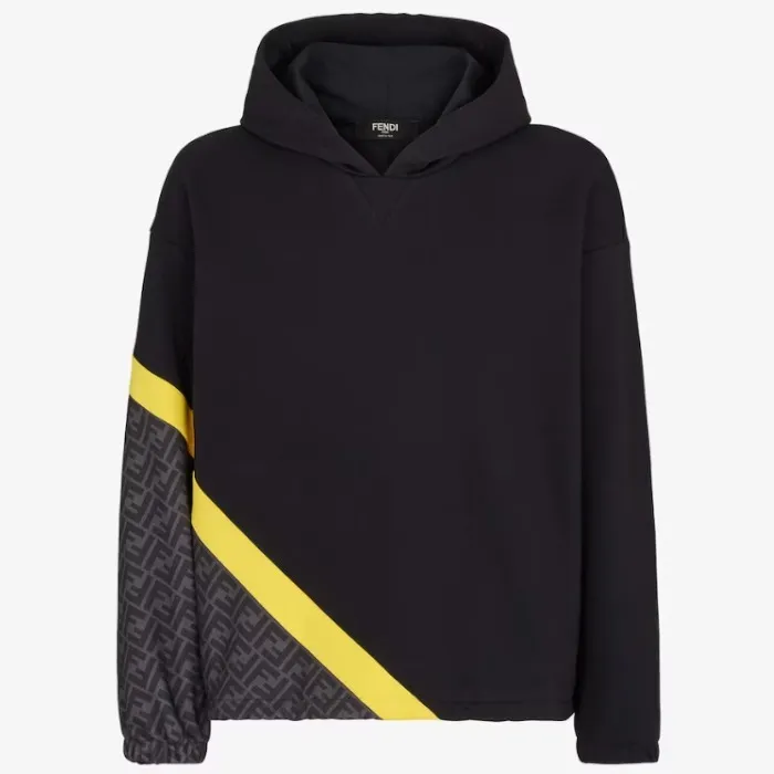 FENDI  |Pullovers Monogram Long Sleeves Cotton Logo Luxury Hoodies