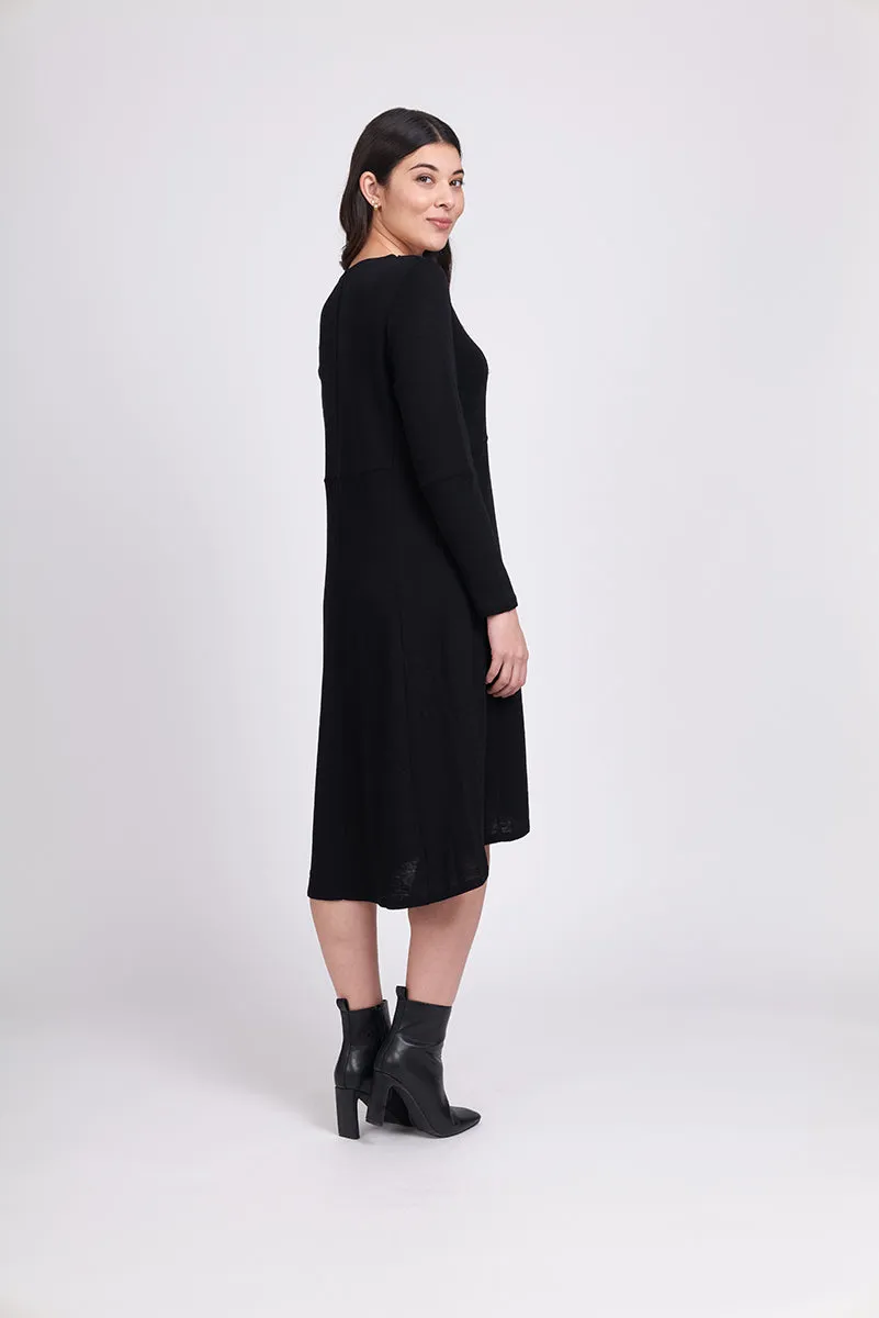 Foil - Swipe Right Merino Dress - Black