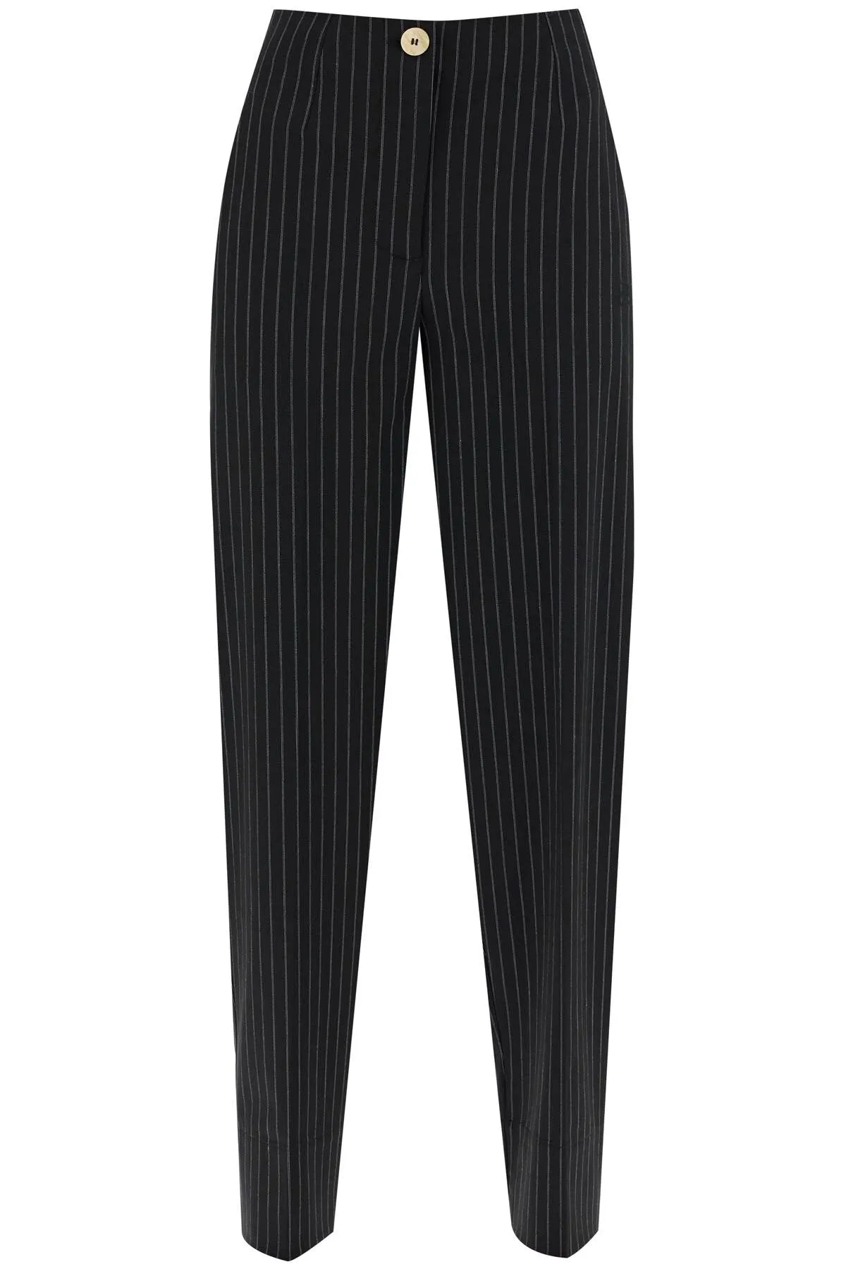 Ganni striped tapered trousers