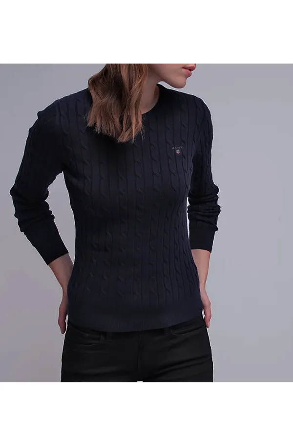 GANT Women Cable Knit Navy