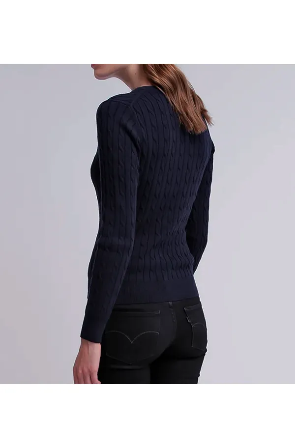 GANT Women Cable Knit Navy