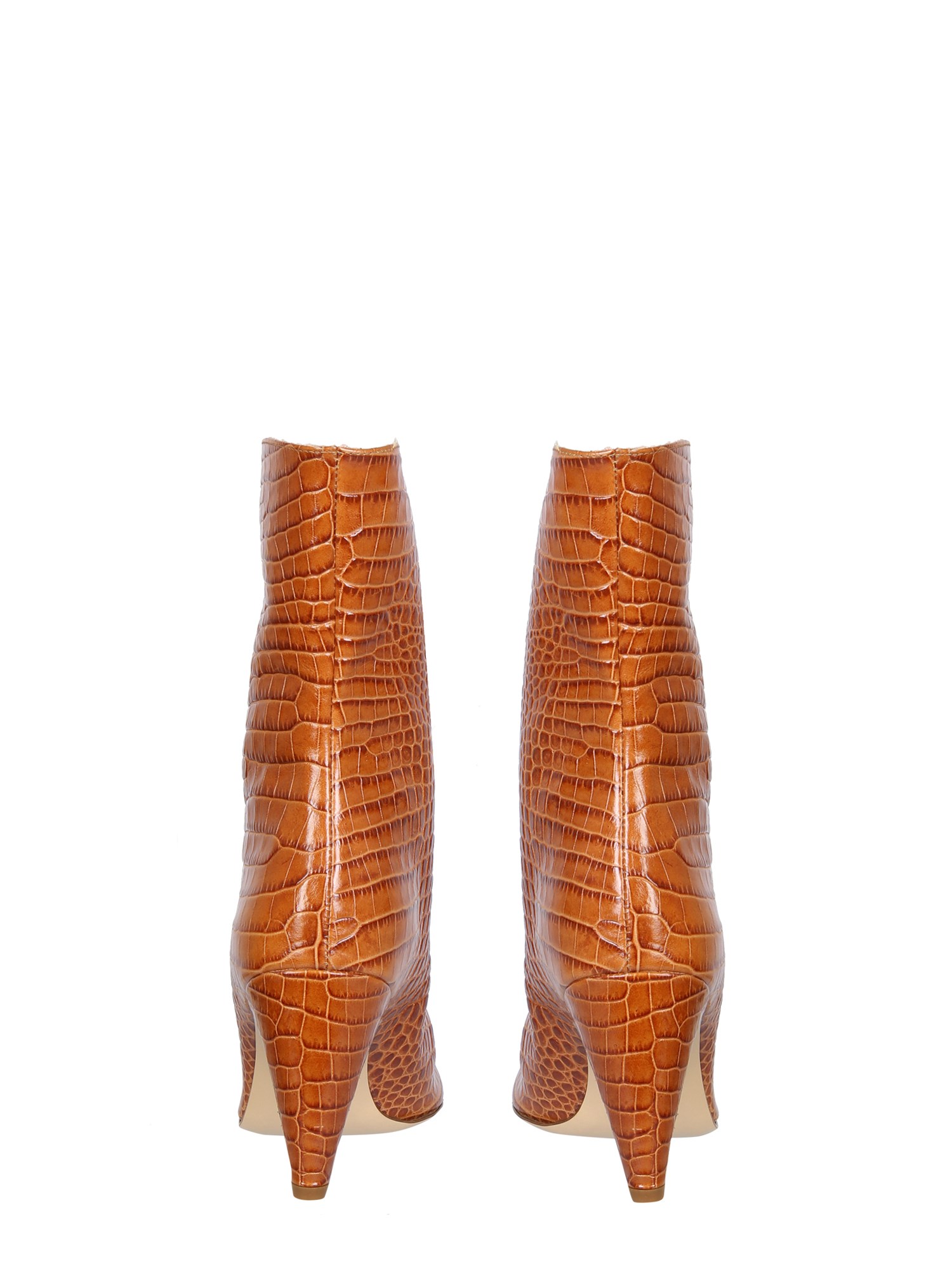 GIA BORGHINI    ATENA LEATHER BOOTS WITH COCONUT PRINT