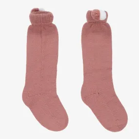 Girls Pink Cotton Socks