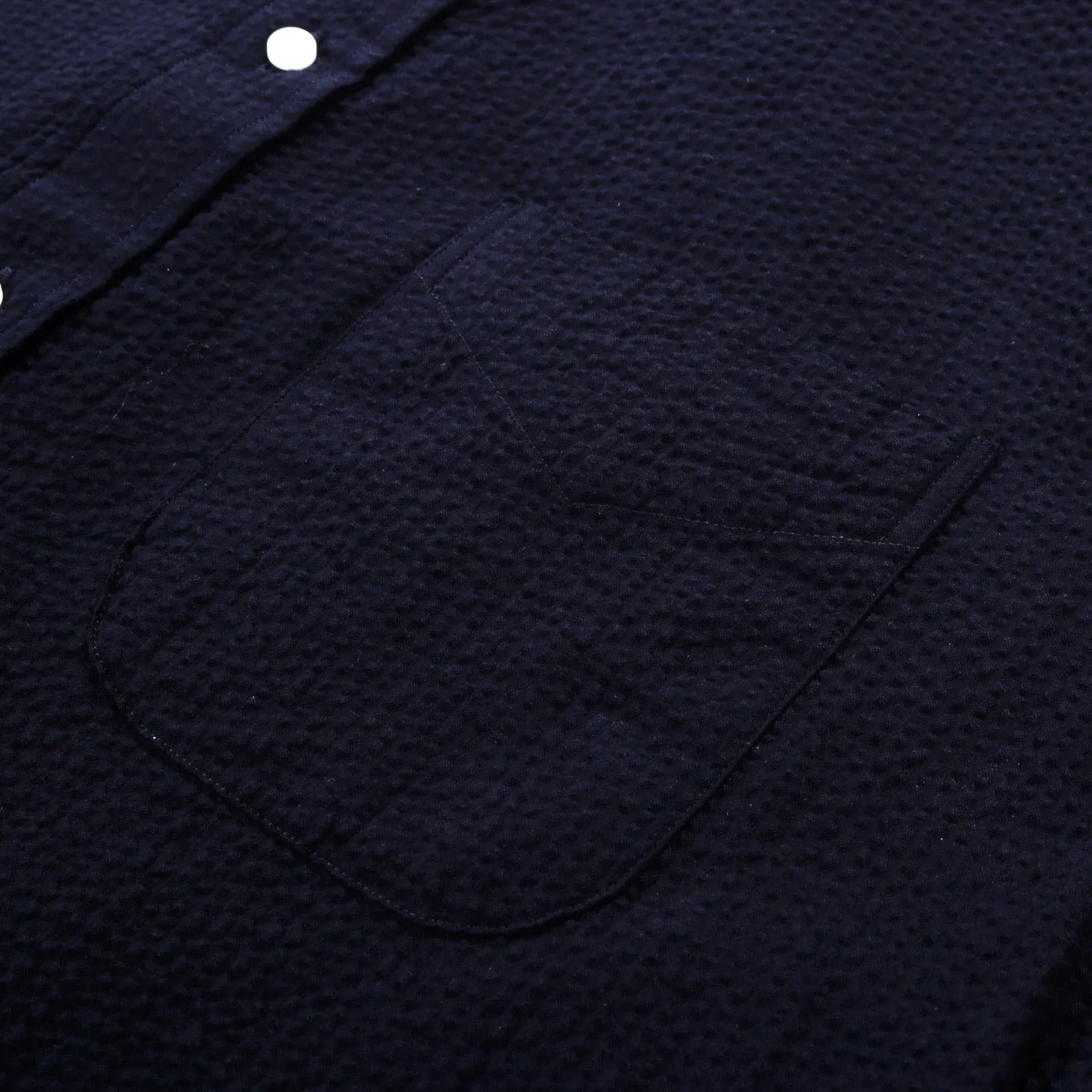 GITMAN VINTAGE SS BUTTON DOWN NAVY SEERSUCKER