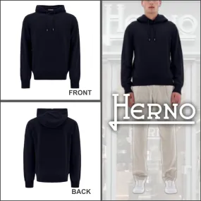 HERNO  |Pullovers Unisex Wool Long Sleeves Plain Logo Sweaters