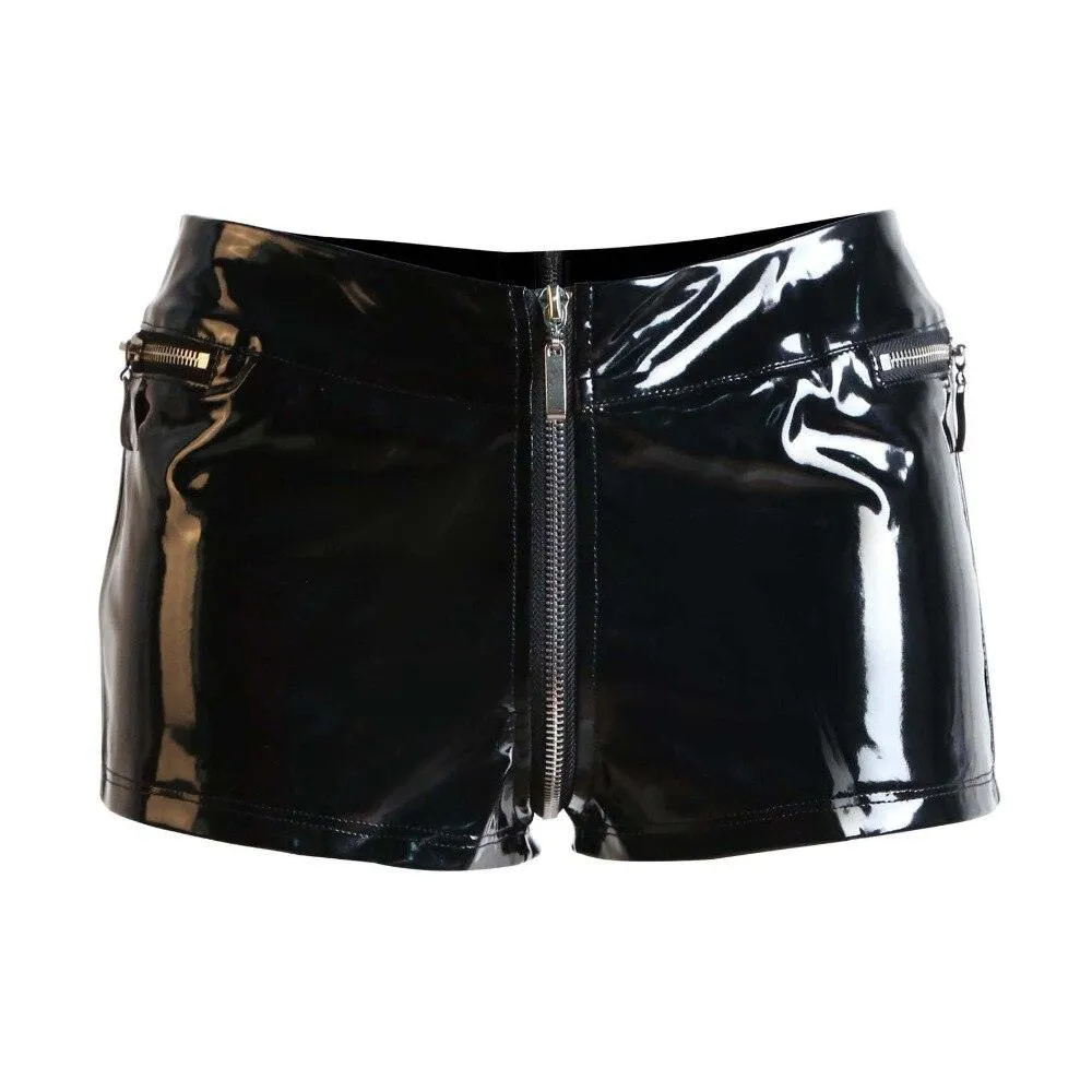 High Quality Wet Look Patent Leather Shorts