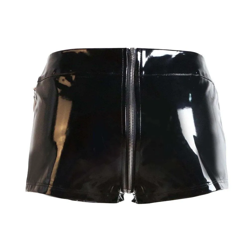 High Quality Wet Look Patent Leather Shorts