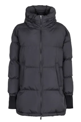 HOODED NYLON DOWN JACKET