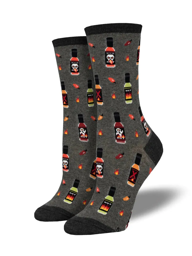 Hot in Here Women's Socks - Charcoal