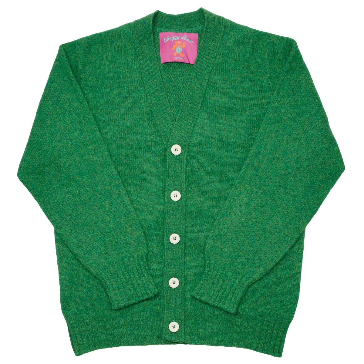 Howlin' - Shaggy Bear Cardigan - Greenlover