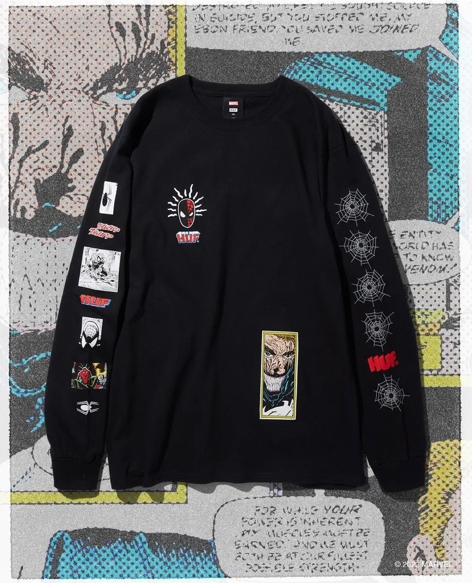 HUF  |Crew Neck Pullovers Unisex Street Style Collaboration