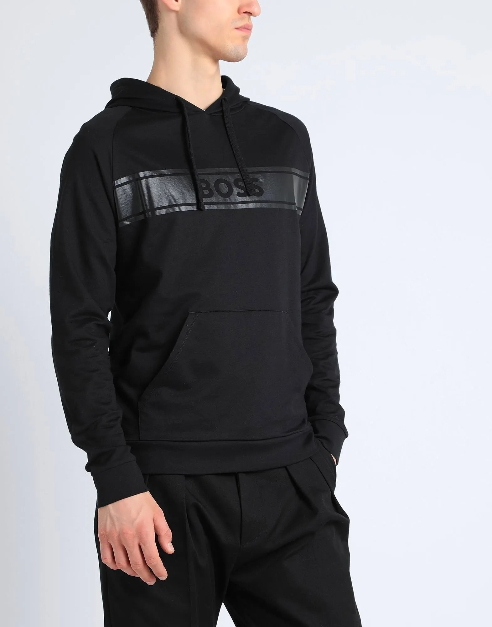 Hugo Boss  |Pullovers Long Sleeves Plain Cotton Logo Hoodies