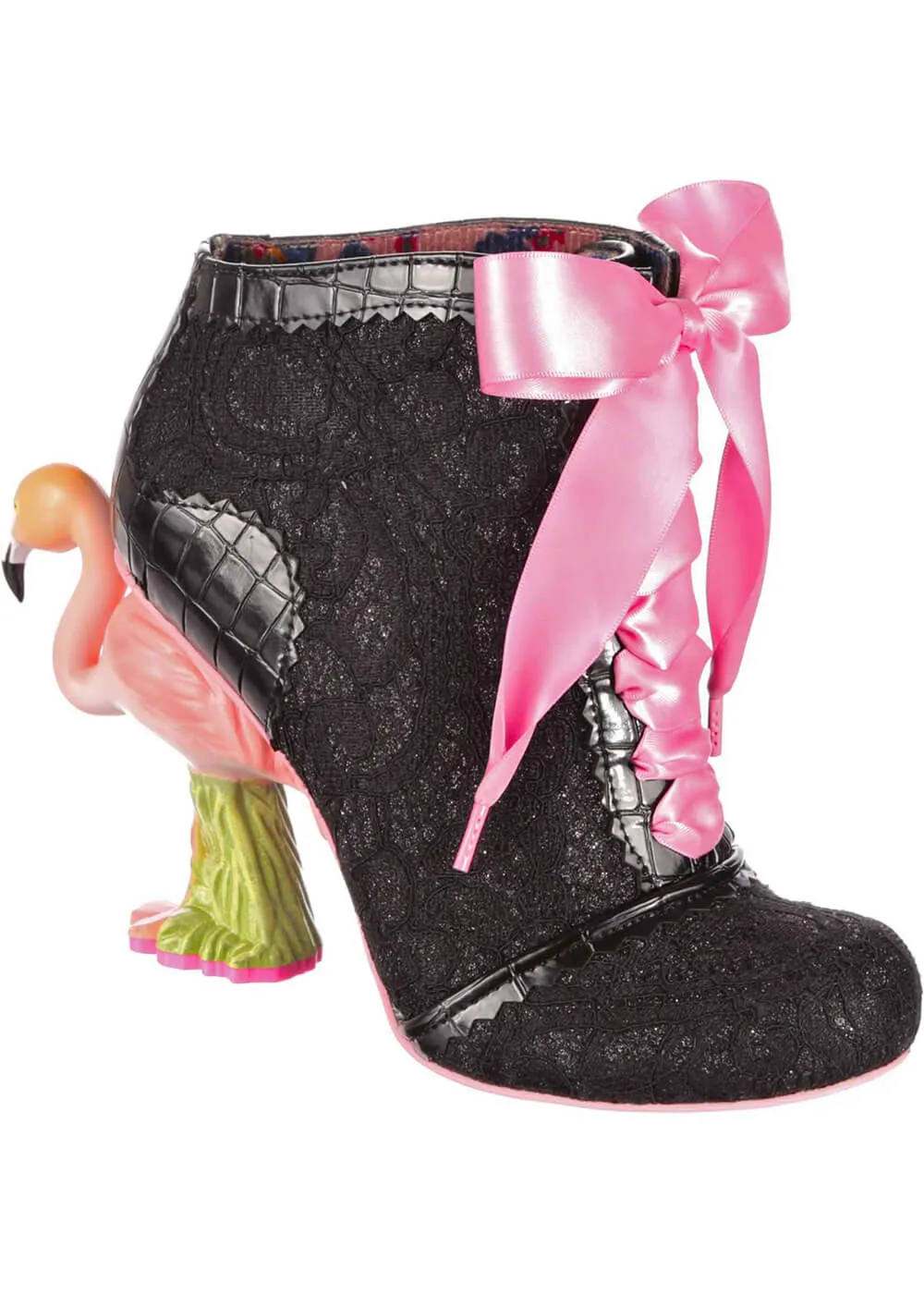 Irregular Choice Roseus Flamingo 70's Boots Black