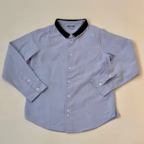 Jacadi Blue Cotton Shirt With Jersey Collar: 6 Years