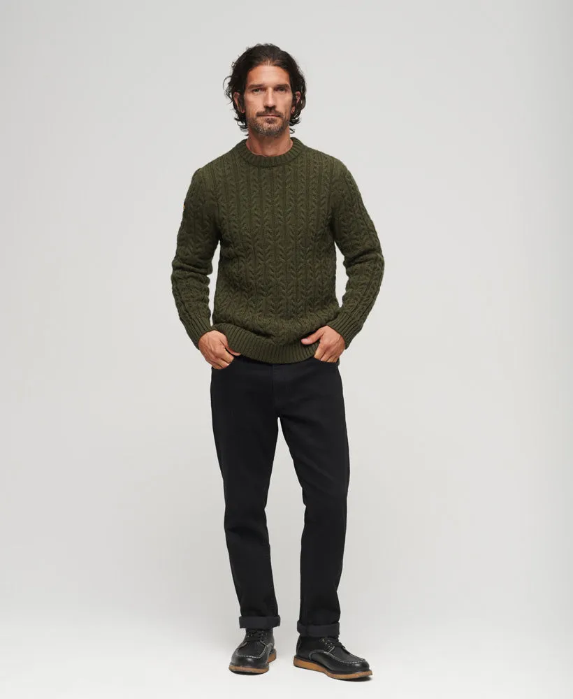 Jacob Crew Jumper | Army Khaki