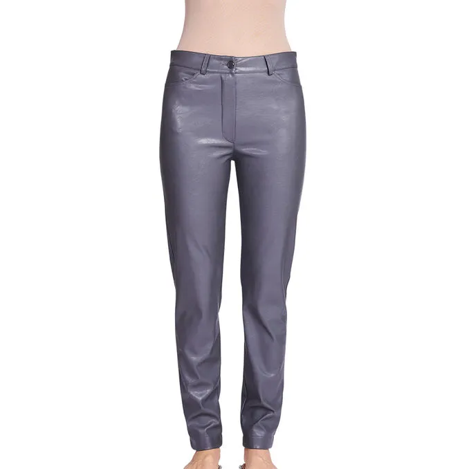 JEANS ECO LEATHER Woman Anthracite 