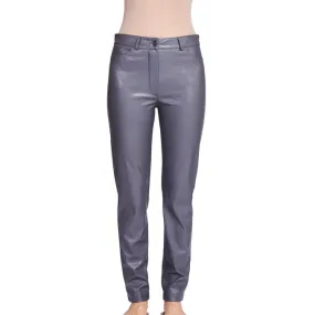 JEANS ECO LEATHER Woman Anthracite 