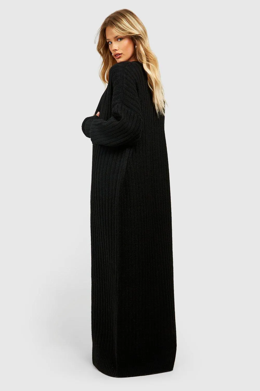 Jumpers & Cardigans | Soft Wide Rib Maxi Cardigan | boohoo