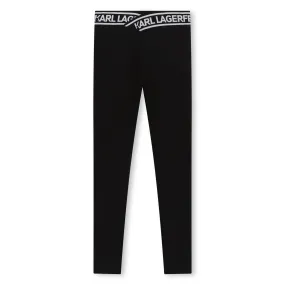 Karl Lagerfeld Leggings Logo Waist Blac