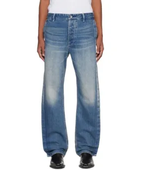 Karmuel Young Blue Rectangle XY-Plane Washed Jeans