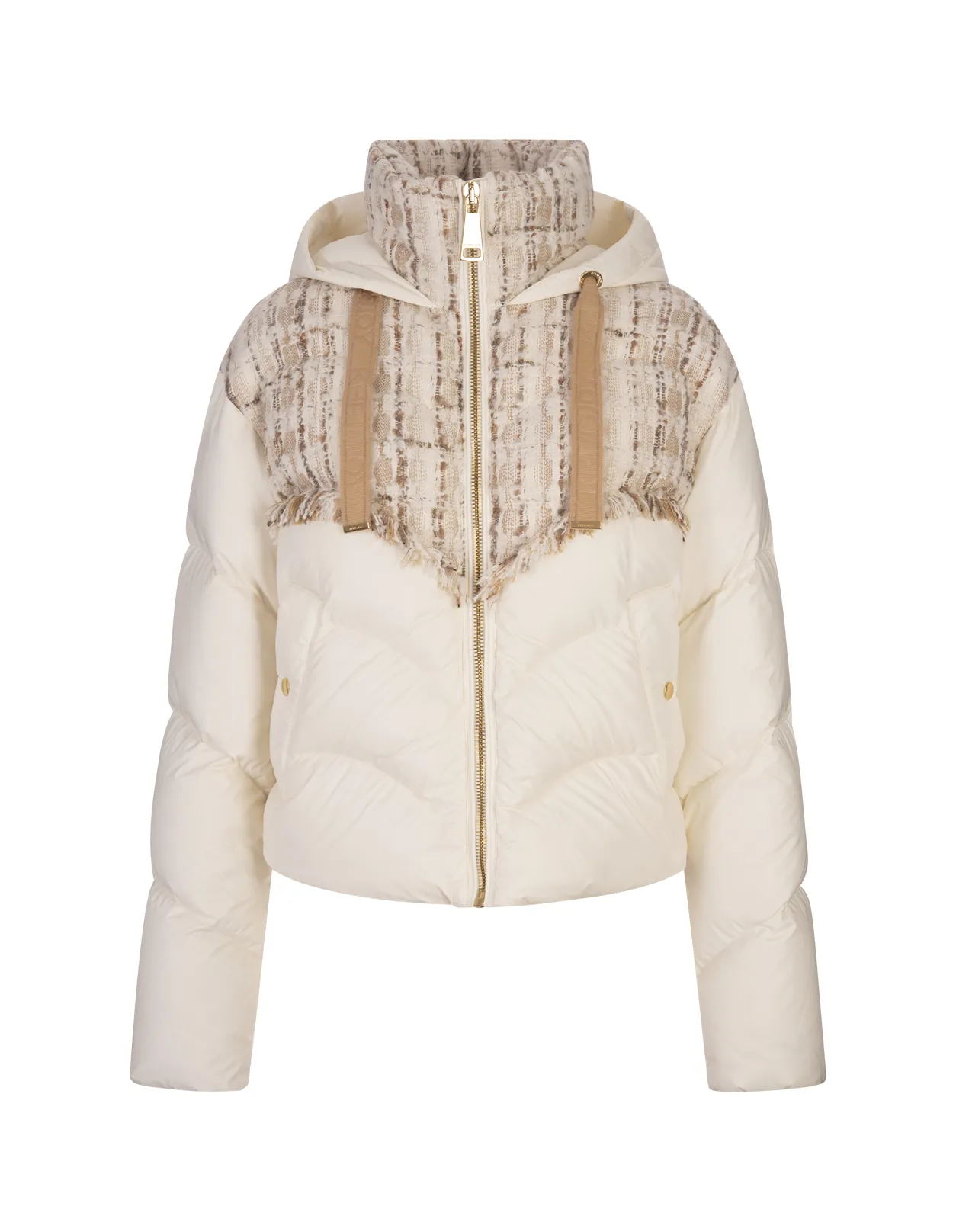 KHRISJOY Butter Hug Tweed Down Jacket