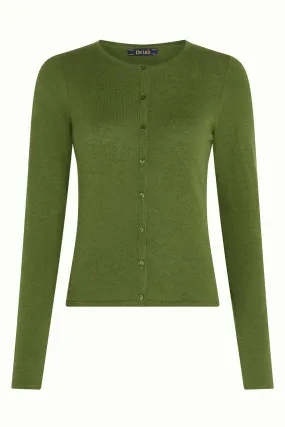 King Louie - Cardi Round Neck Cocoon Posey Green