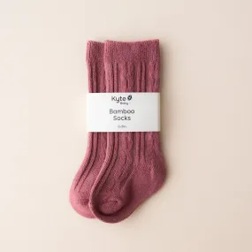 Knee High Socks in Dusty Rose