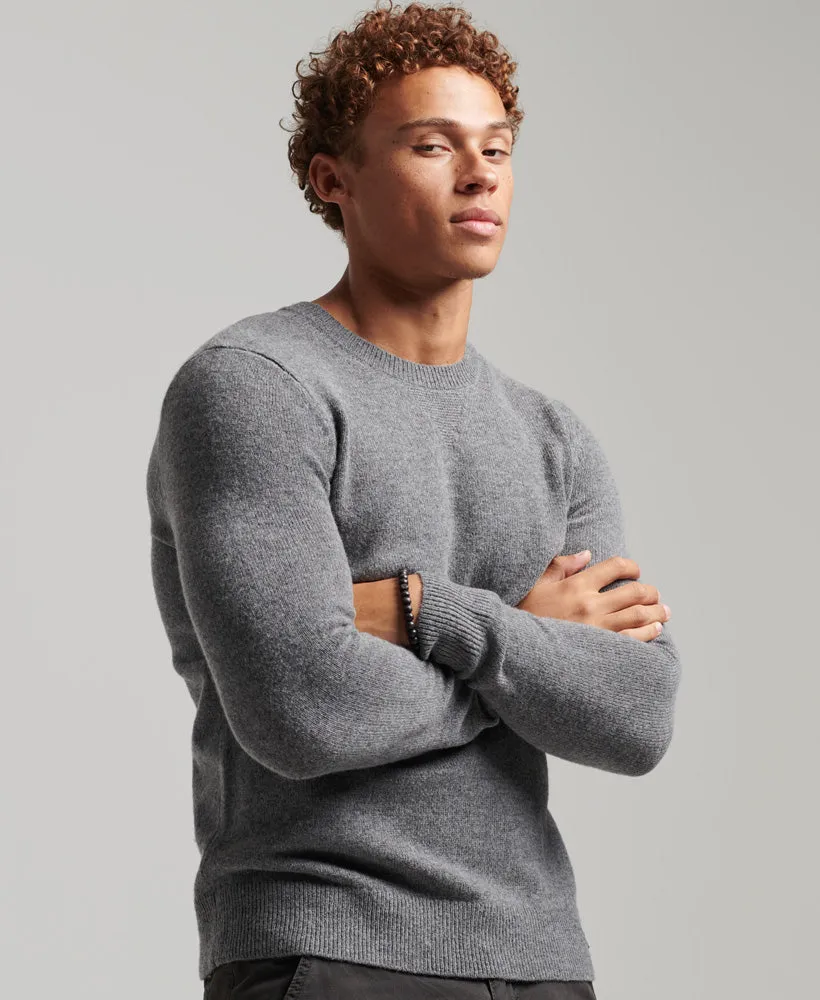 Lambswool Crew Jumper | Cloud Grey Marle