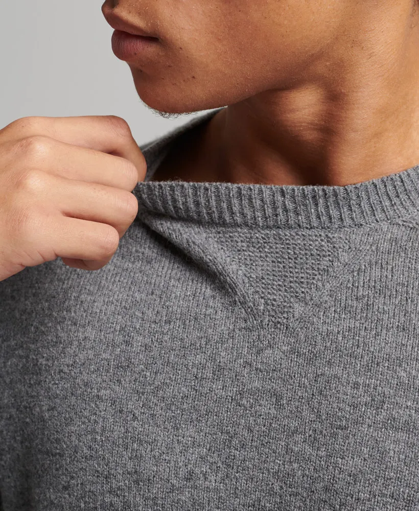 Lambswool Crew Jumper | Cloud Grey Marle