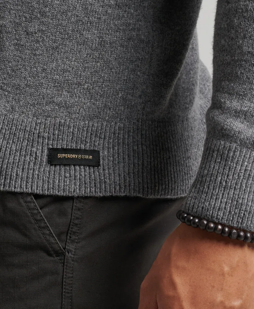 Lambswool Crew Jumper | Cloud Grey Marle