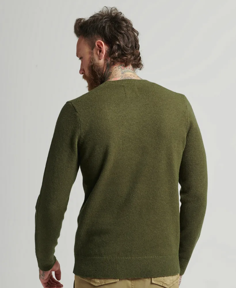 Lambswool Crew Jumper | Rural Green