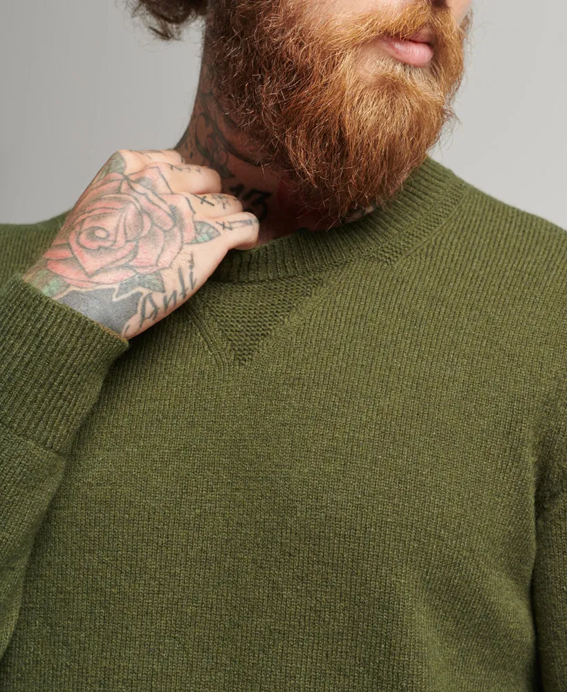 Lambswool Crew Jumper | Rural Green