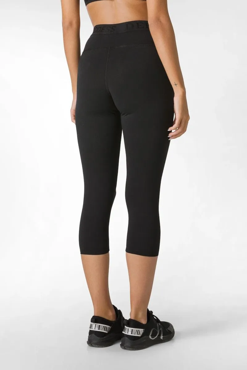 Leggings 7/8 jersey donna Nero