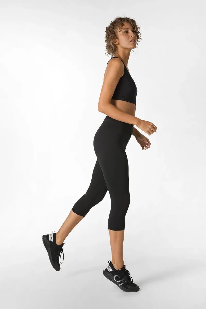 Leggings 7/8 jersey donna Nero