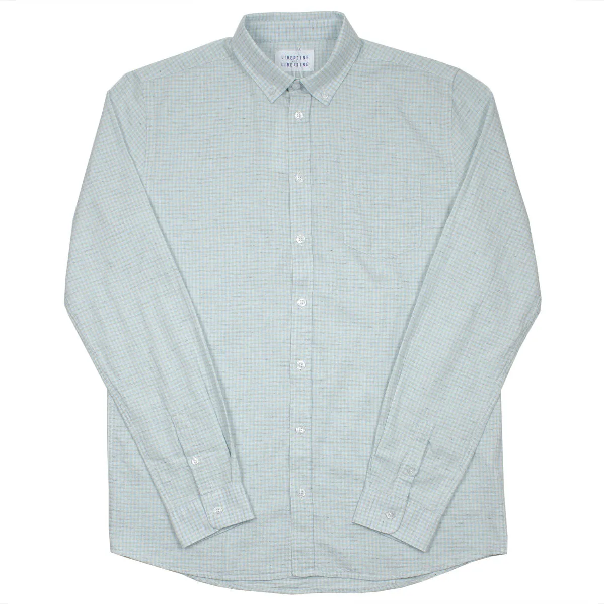 Libertine-Libertine - Hunter Shirt Foam - Light Blue Check