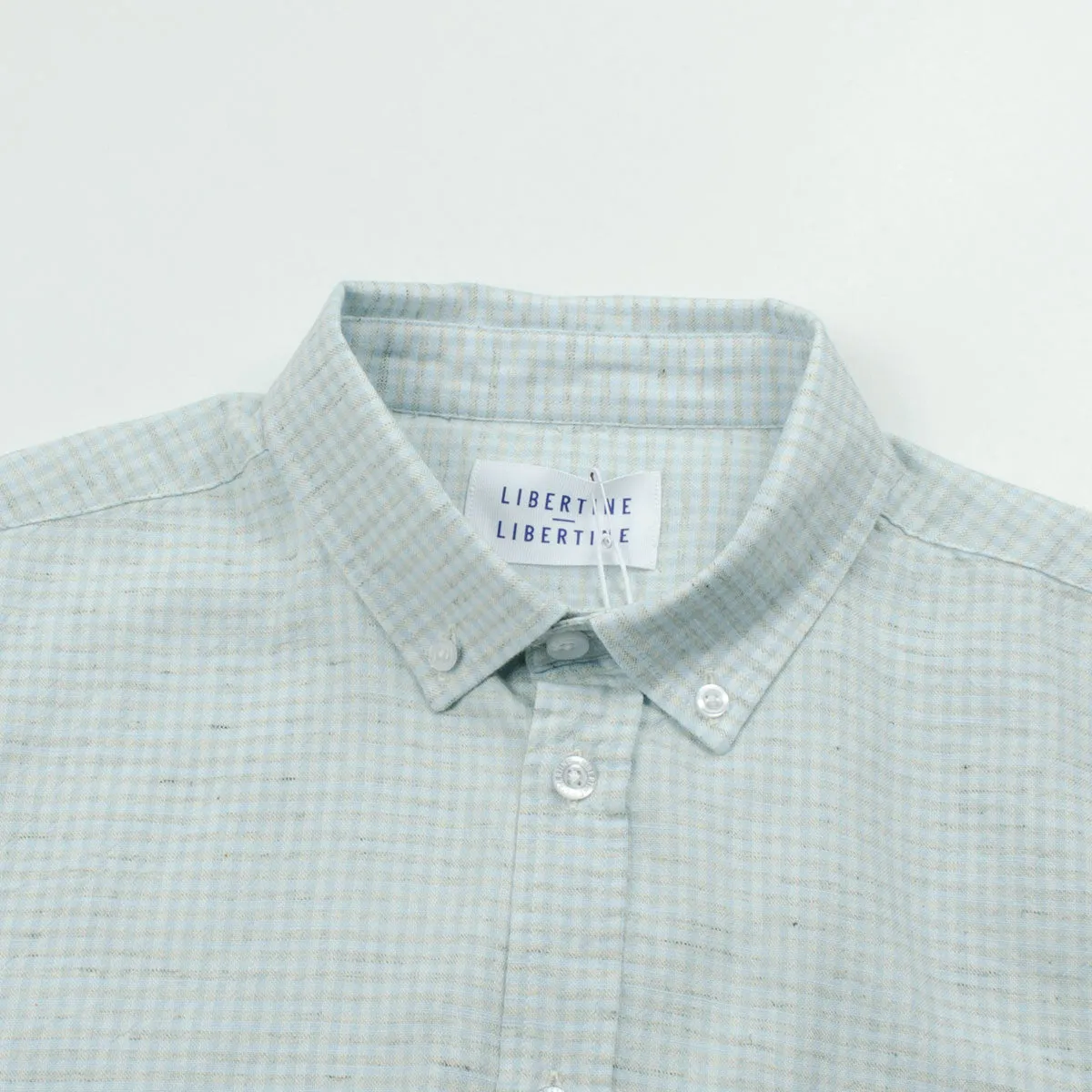 Libertine-Libertine - Hunter Shirt Foam - Light Blue Check