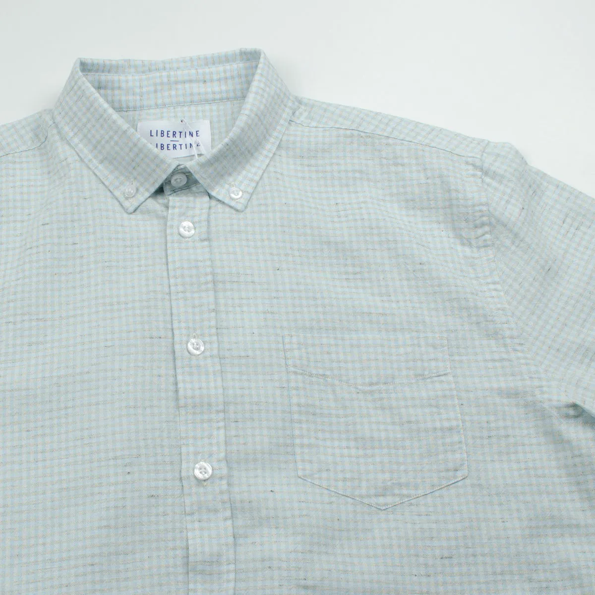 Libertine-Libertine - Hunter Shirt Foam - Light Blue Check