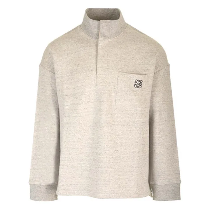 LOEWE  |Pullovers Long Sleeves Plain Cotton Logo Luxury